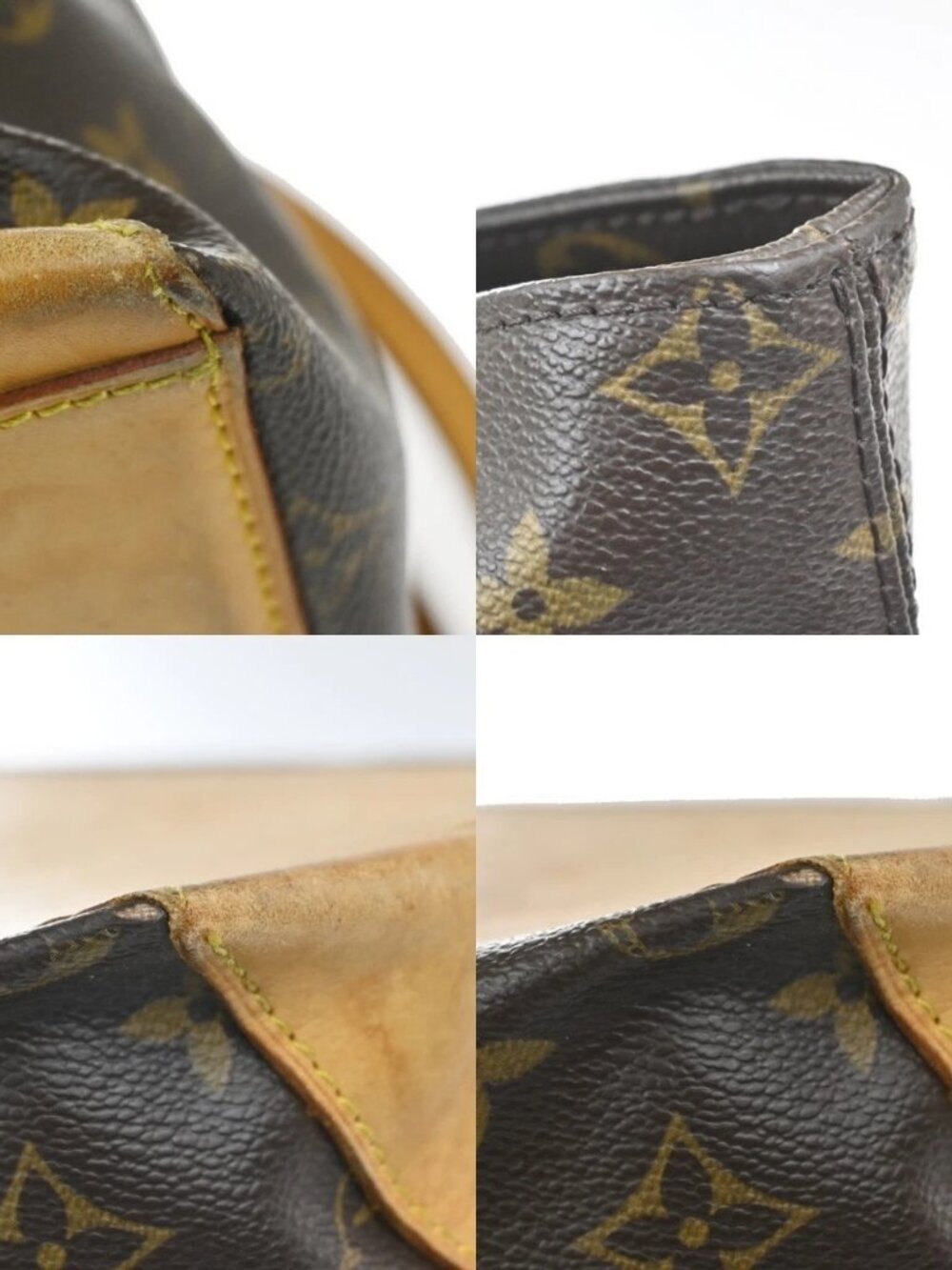 LOUIS VUITTON Cabas Mezzo Shoulder Bag Monogram Leather Brown M51151 73MA498 - Picture 9 of 16